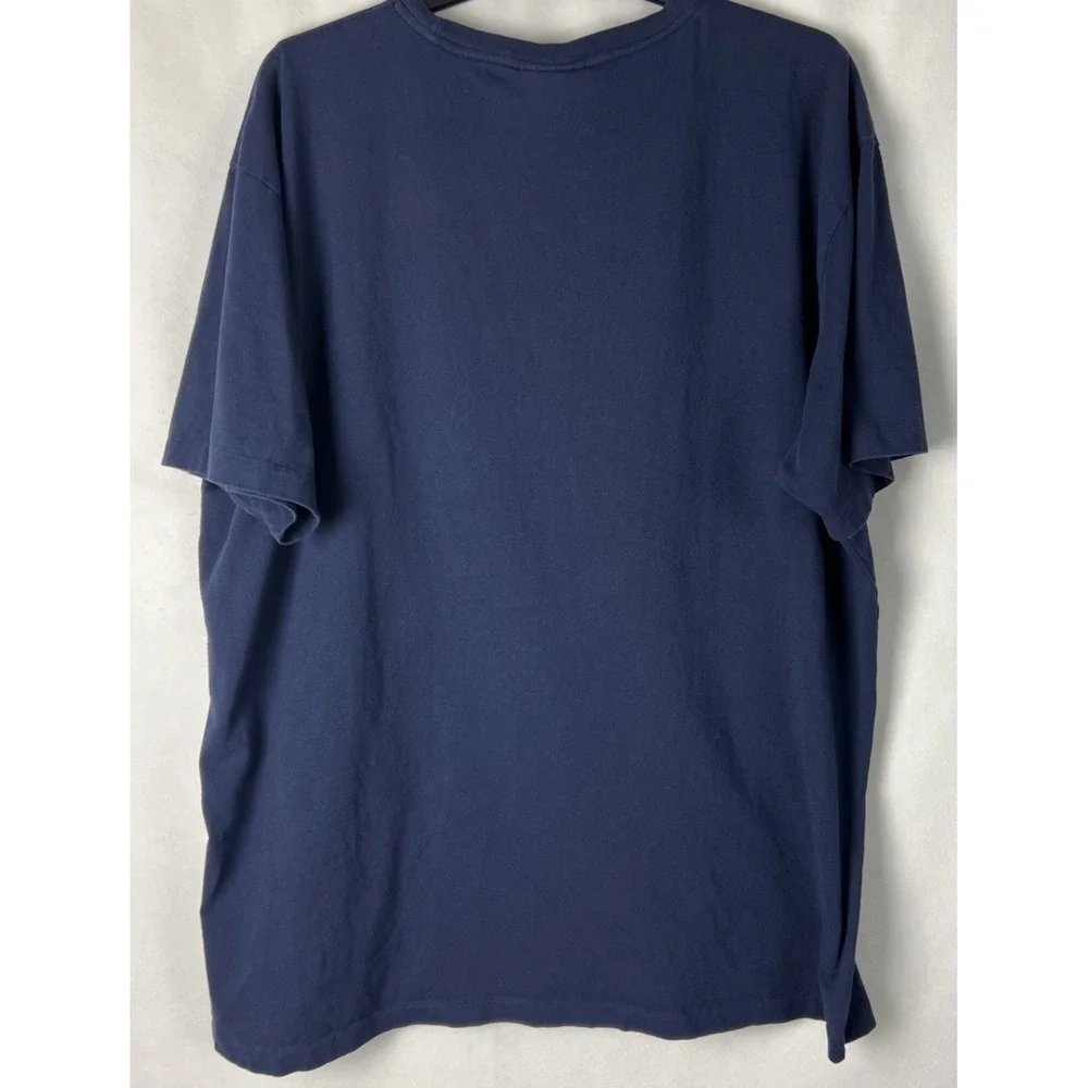 Ralph Lauren Mens Tee Shirt Size XL 100% Cotton Red Pony‎ Dark Blue A20